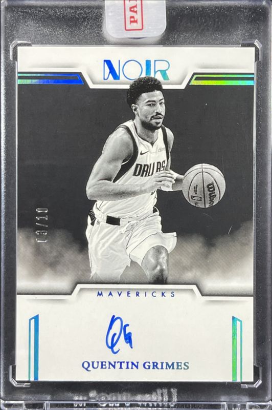 Quentin Grimes 2024 Noir #2 Auto Noir Black & White - Platinum /10 RAW