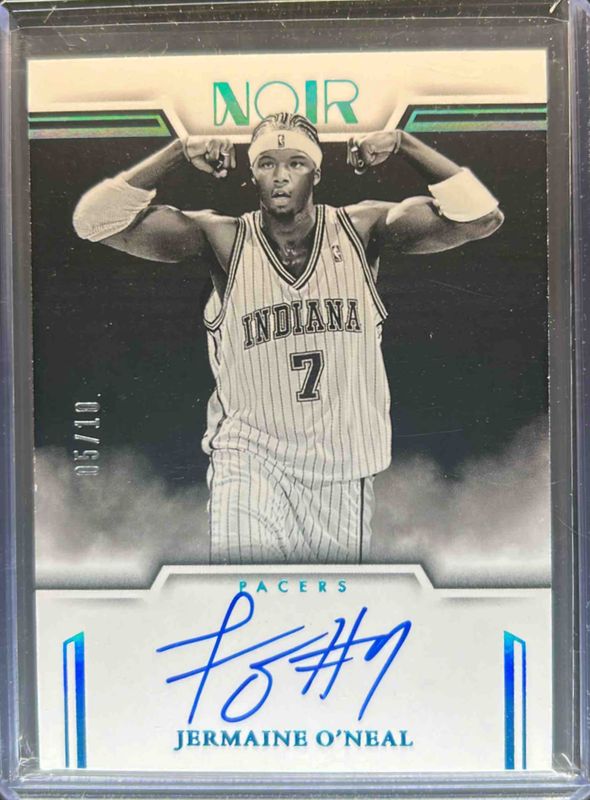 Jermaine O'Neal 2024 Noir #4 Auto Noir Black & White - Platinum /10 RAW