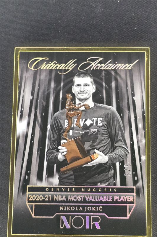 Nikola Jokic 2024 Noir #296 Critically Acclaimed - FOTL Holo Gold /8 RAW