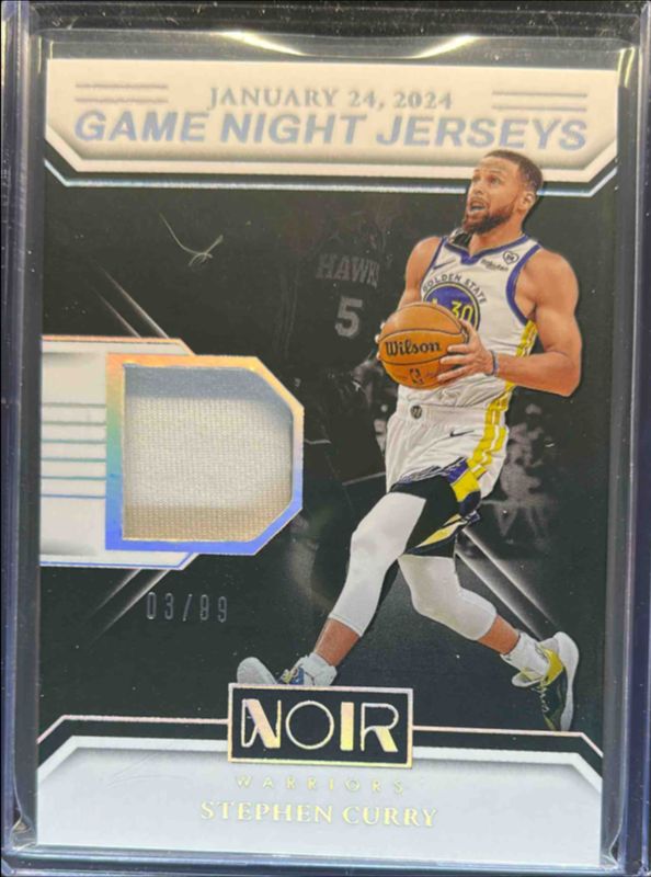 Stephen Curry 2024 Noir #17 Game Night Jerseys /99 RAW