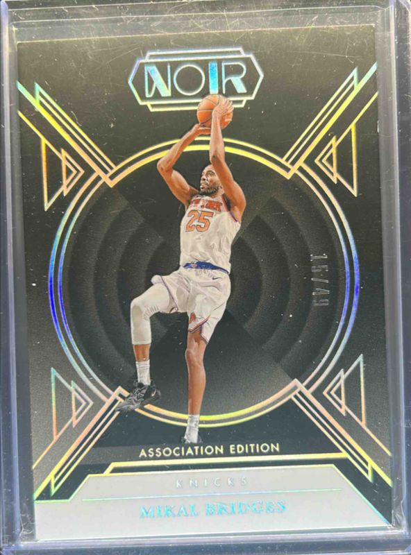 Mikal Bridges 2024 Noir #59 Base Association Edition - Holo Silver /49 RAW