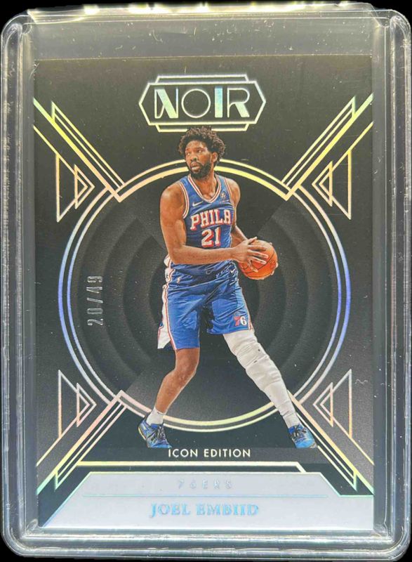 Joel Embiid 2024 Noir #89 Base Icon Edition - Holo Silver /49 RAW