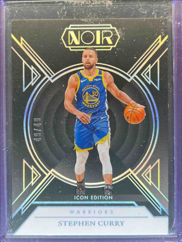 Stephen Curry 2024 Noir #105 Base Icon Edition - Holo Silver /49 RAW
