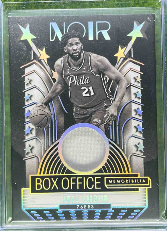 Joel Embiid 2024 Noir #7 Box Office Memorabilia /99 RAW