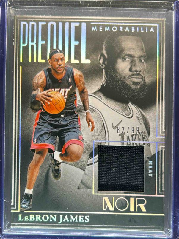 LeBron James 2024 Noir #5 Prequel Memorabilia /99 RAW