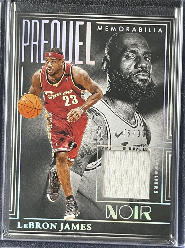 LeBron James 2024 Noir #6 Prequel Memorabilia /99 RAW