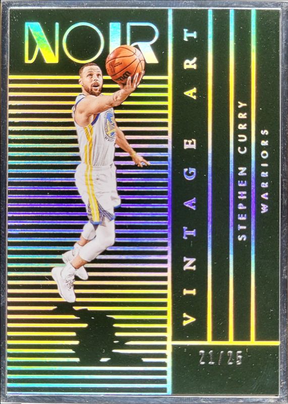 Stephen Curry 2024 Noir #277 Vintage Art /25 RAW