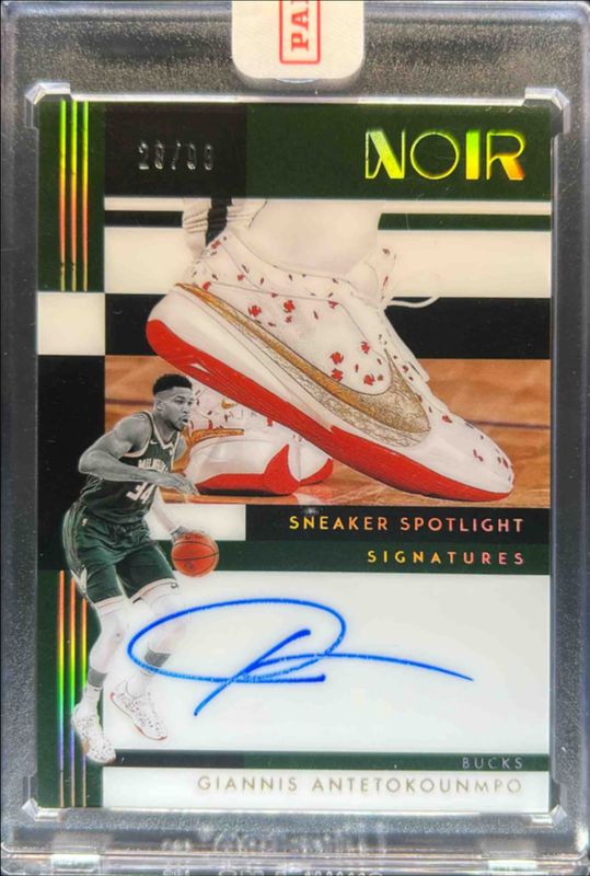 Giannis Antetokounmpo 2024 Noir #34 Sneaker Spotlight Signatures /99 RAW