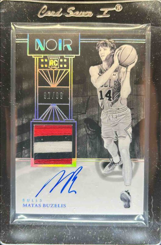 Matas Buzelis 2024 Noir #310 Rookie Patch Autographs Black & White /99 RAW