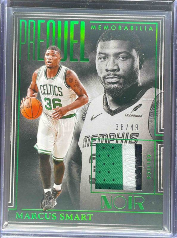 Marcus Smart 2024 Noir #16 Prequel Memorabilia - Holo Green /49 RAW