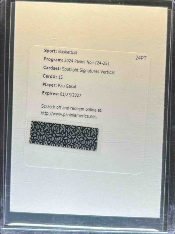 2024 Noir #15 Spotlight Signatures Vertical /49