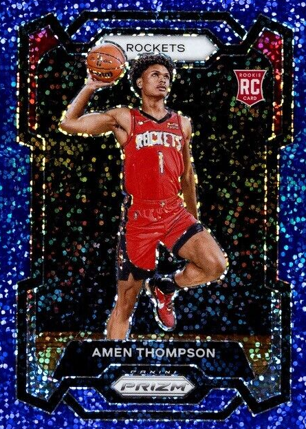 Amen Thompson 2023 Prizm #150 Blue Sparkle /144 Price Guide