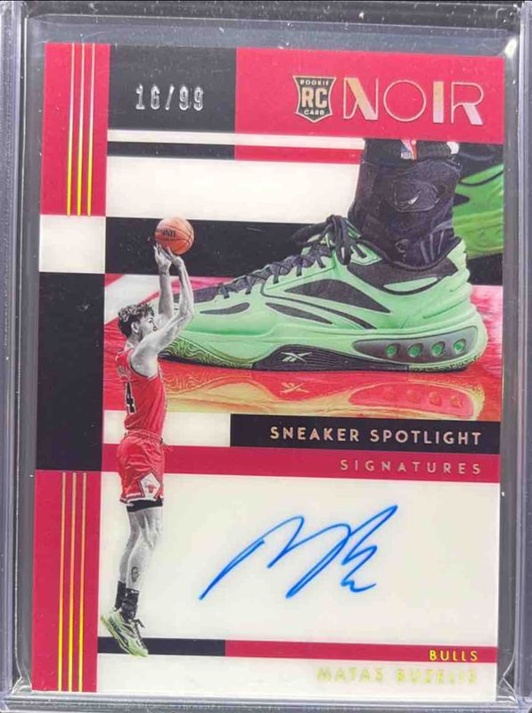 Matas Buzelis 2024 Noir #12 Sneaker Spotlight Signatures /99 Rookie RAW