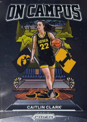 2024 Panini Caitlin Clark Collection #CC-H On Campus /(SSP) (Black Uniform)