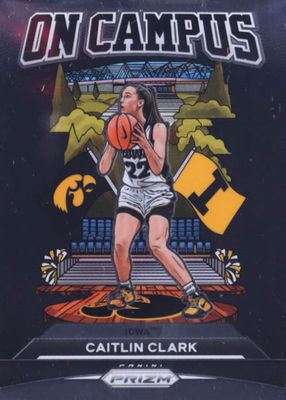 2024 Panini Caitlin Clark Collection #CC-T1 On Campus /(SSP) (White Uniform - Shooting)