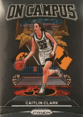 2024 Panini Caitlin Clark Collection #CC-T2 On Campus /(SSP) (White Uniform - Dribbling)
