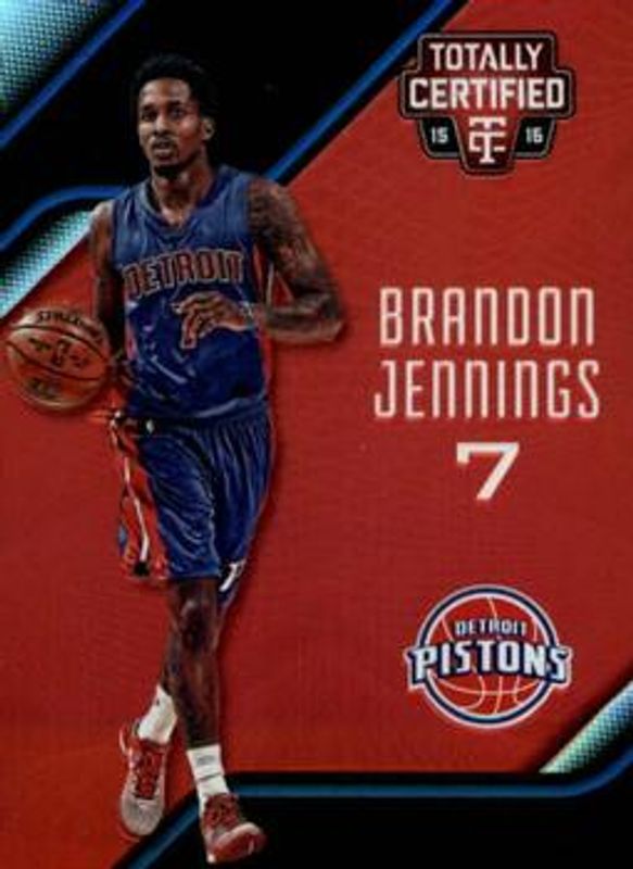 Brandon Jennings 2015 Totally Certified #10 Mirror Red /149 RAW