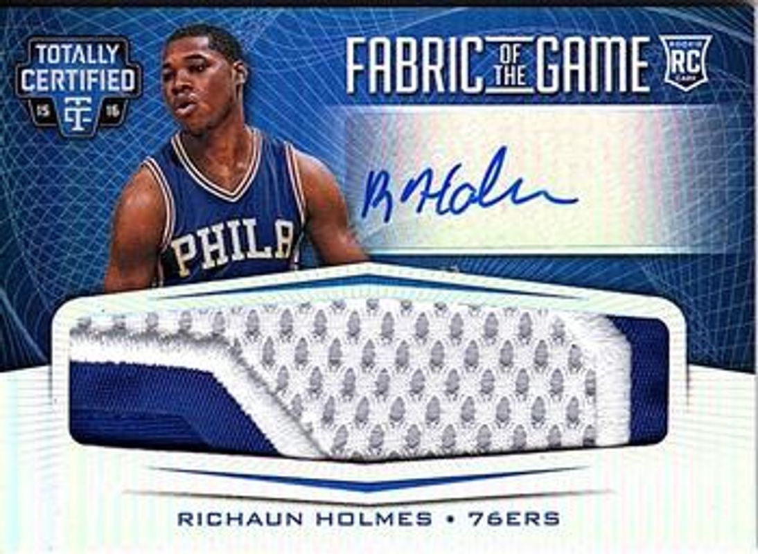 Richaun Holmes 2015 Totally Certified #RFG-RH Rookie Fabric of the Game Signatures Mirror - Prime /25 RAW