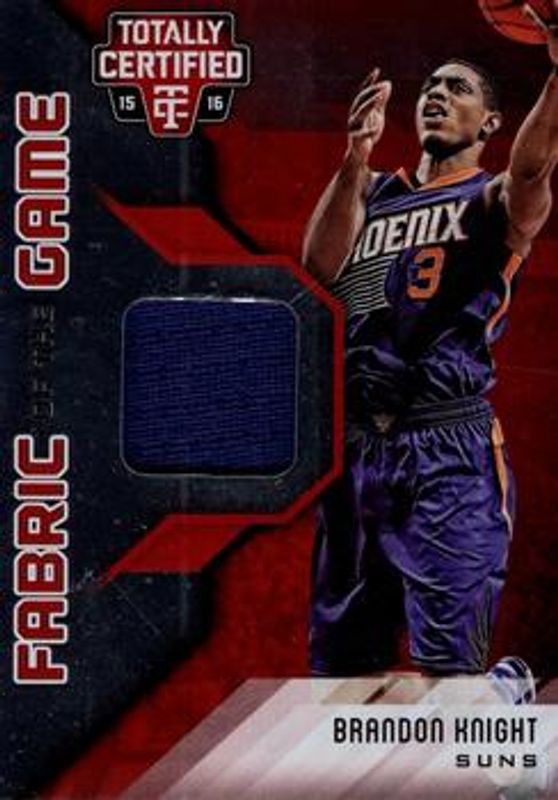 Brandon Knight 2015 Totally Certified #FG-BK Fabric of the Game Materials - Red /199 RAW