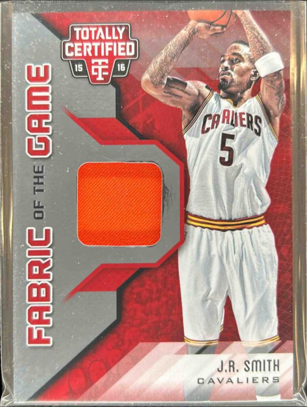 JR Smith 2015 Totally Certified #FG-JR Fabric of the Game Materials - Red /199 RAW