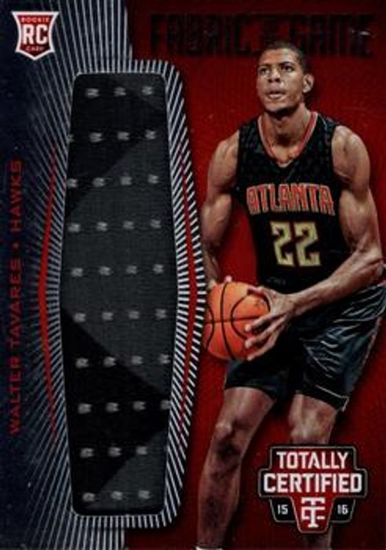 Walter Tavares 2015 Totally Certified #FRJ-WT Fabric of the Game Rookie Jersey - Red /199 RAW