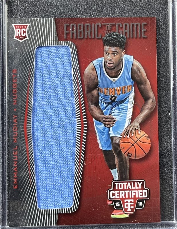 Emmanuel Mudiay 2015 Totally Certified #FRJ-EM Fabric of the Game Rookie Jersey - Red /199 RAW