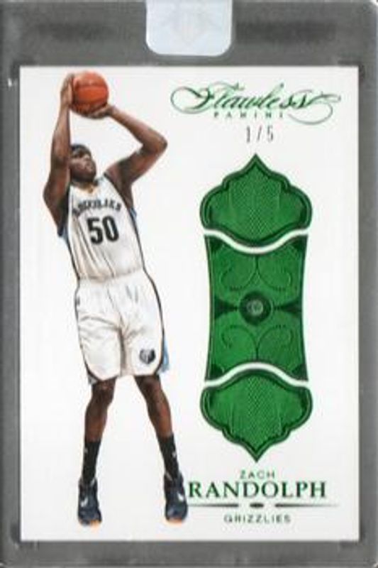 Zach Randolph 2015 Flawless #108 Emerald /5 RAW