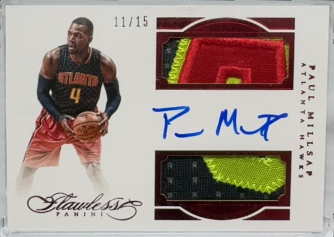 2015 Flawless #DPA-PM Dual Patch Autographs - Ruby /15