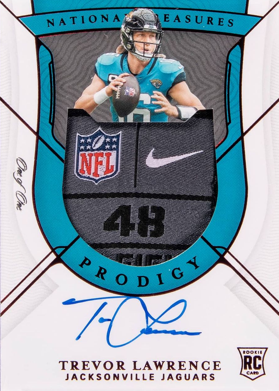 Trevor Lawrence 2021 National Treasures #PPA-TL Prodigy Patch ...