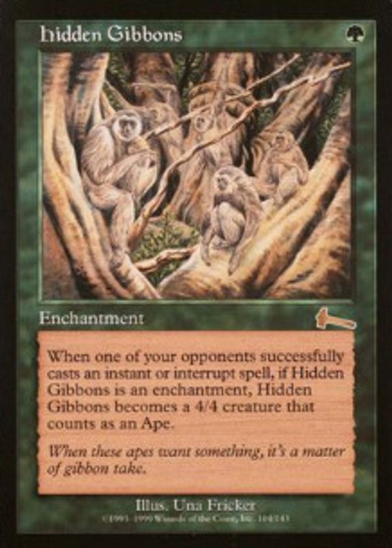 Hidden Gibbons 1999 Urza's Legacy #104 Base RAW TCG (NEAR MINT)