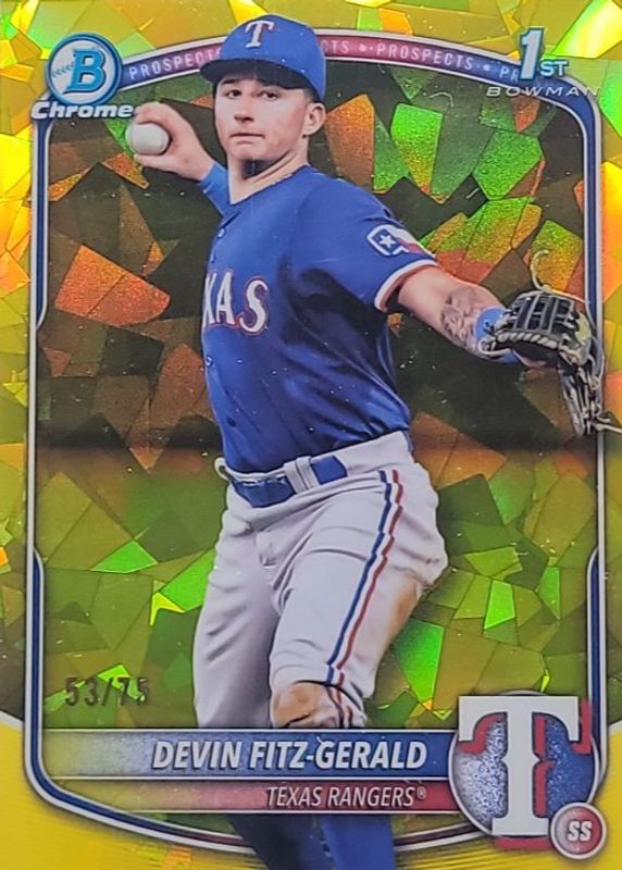 2025 Bowman Chrome Sapphire Edition #BCP-158 Prospects - Yellow /75 (1st)
