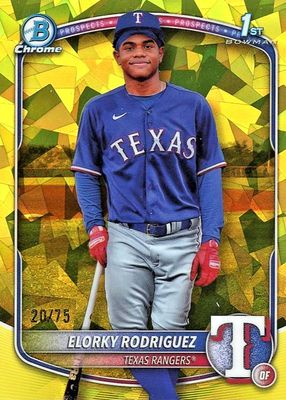 2025 Bowman Chrome Sapphire Edition #BCP-186 Prospects - Yellow /75 (1st)