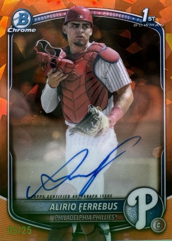 2025 Bowman Chrome Sapphire Edition #CPSA-AF Prospect Auto - Orange /25 (1st)