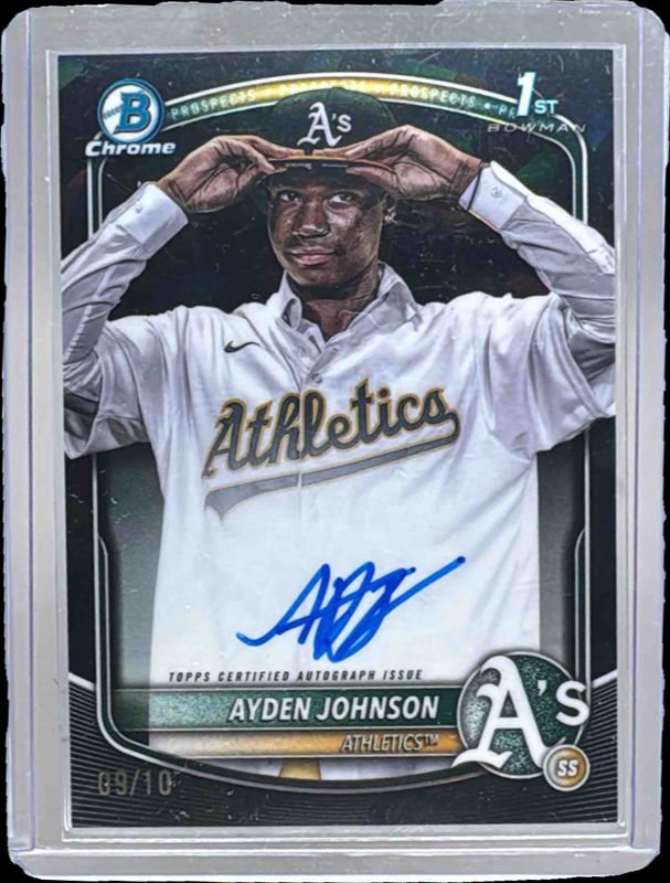 2025 Bowman Chrome Sapphire Edition #CPSA-AJ Prospect Auto - Black /10 (1st)