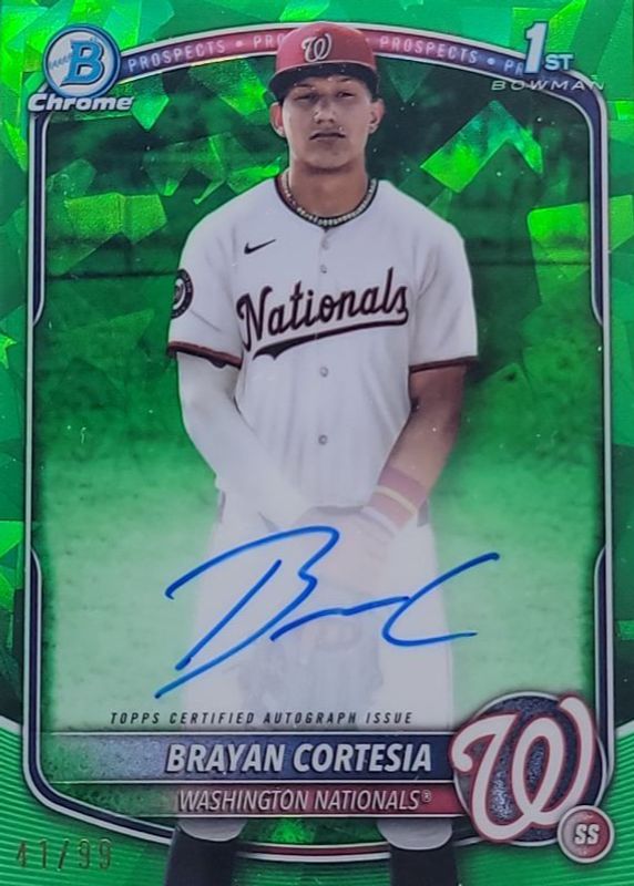 2025 Bowman Chrome Sapphire Edition #CPSA-BC Prospect Auto - Green /99 (1st)