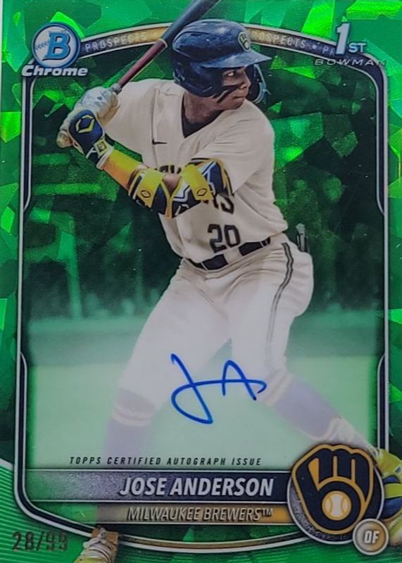 2025 Bowman Chrome Sapphire Edition #CPSA-JA Prospect Auto - Green /99 (1st)