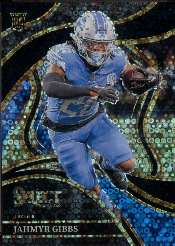 Jahmyr Gibbs 2023 Select #266 Club Level Black Disco /1 Rookie RAW