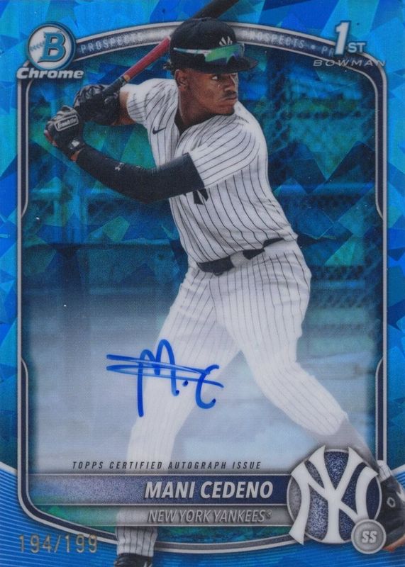 2025 Bowman Chrome Sapphire Edition #CPSA-MCE Prospect Auto /199 (1st)