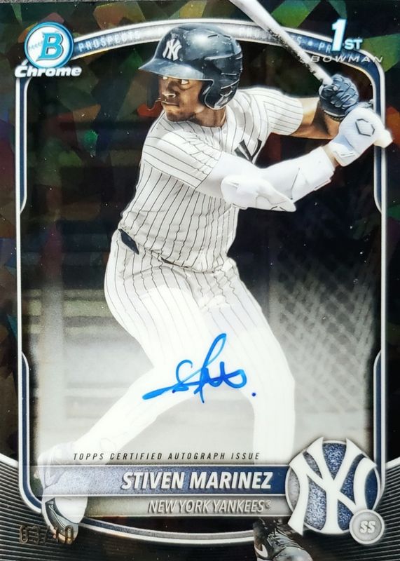 2025 Bowman Chrome Sapphire Edition #CPSA-SMA Prospect Auto - Black /10 (1st)