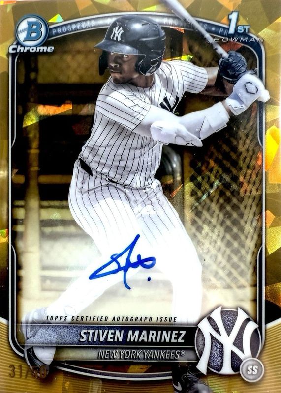 2025 Bowman Chrome Sapphire Edition #CPSA-SMA Prospect Auto - Gold /50 (1st)