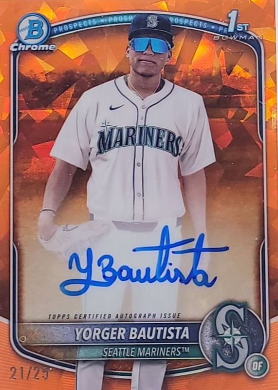 2025 Bowman Chrome Sapphire Edition #CPSA-YB Prospect Auto - Orange /25 (1st)
