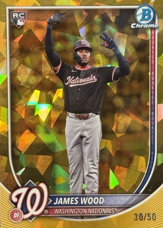 James Wood 2025 Bowman Chrome Sapphire Edition #29 Image Variation - Gold /50 Rookie RAW