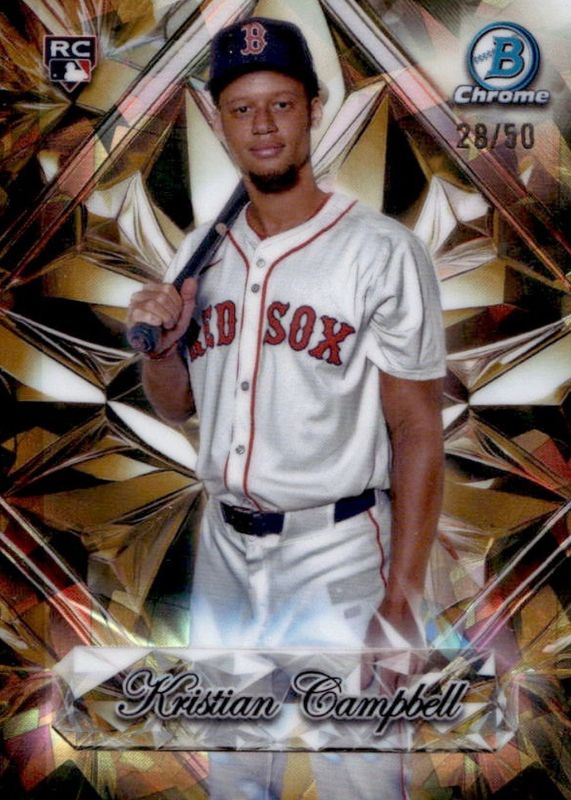 Kristian Campbell 2025 Bowman Chrome Sapphire Edition #SS-13 Sapphire Selections - Gold /50 Rookie RAW