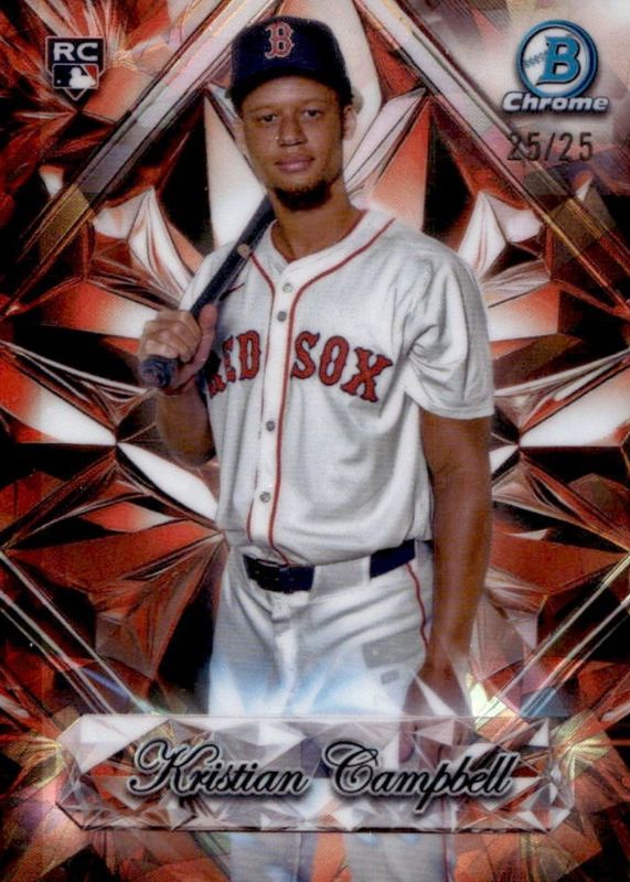 Kristian Campbell 2025 Bowman Chrome Sapphire Edition #SS-13 Sapphire Selections - Orange /25 Rookie RAW