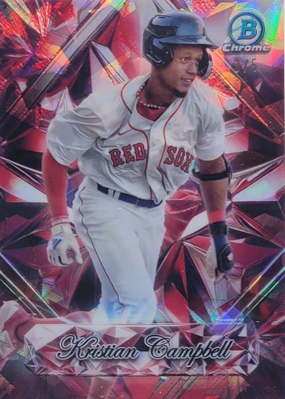 Kristian Campbell 2025 Bowman Chrome Sapphire Edition #SS-13 Sapphire Selections - Red /5 Rookie RAW