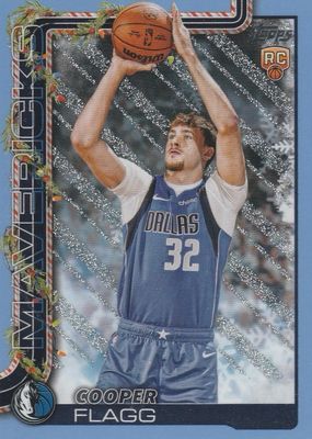 2025 Topps Holiday #H161 Light Blue & White Glitter