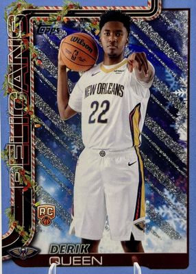 2025 Topps Holiday #H173 Light Blue & White Glitter