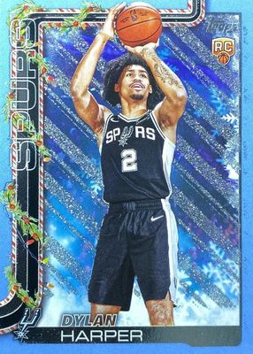 2025 Topps Holiday #H162 Blue Metallic Glitter