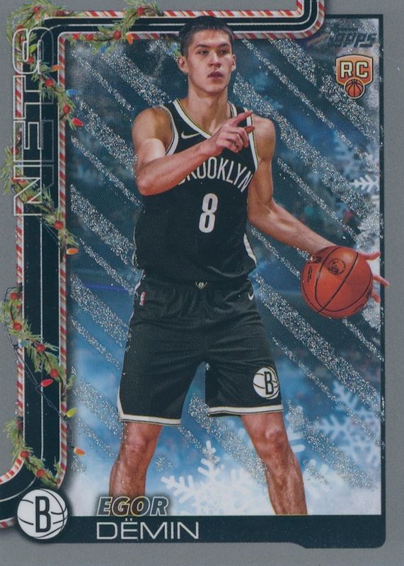 Egor Demin 2025 Topps Holiday #H168 Glitter Rookie RAW