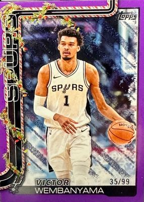 2025 Topps Holiday #H156 Purple Glitter /99